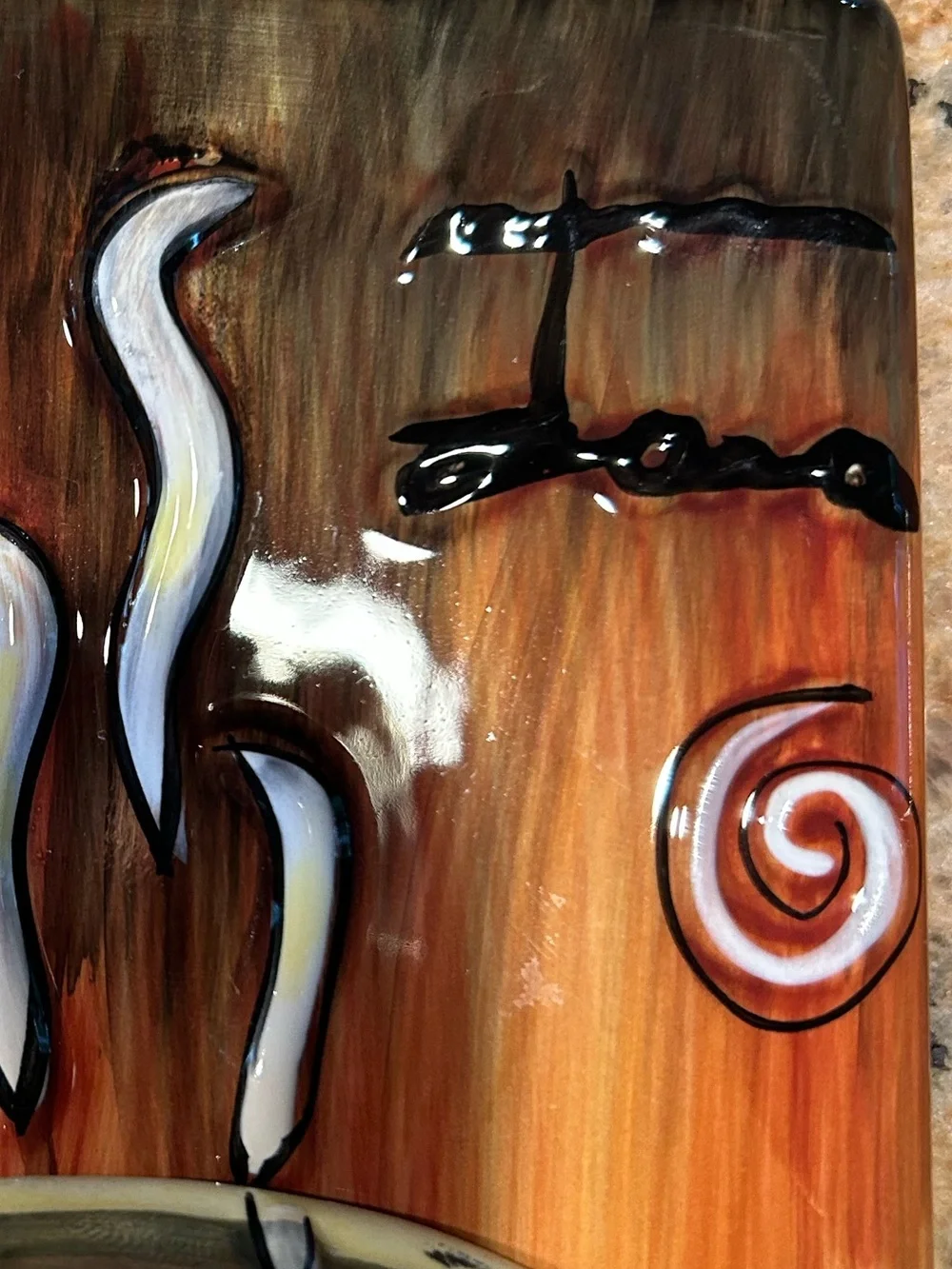 Tara Gamel Artist “Frappuchino” & “Mocha”Raised 3D Coffehouse Kitchen Wall Art